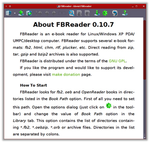 FBReader for e-books reading
